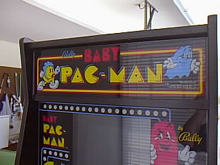 Baby Pac-Man marquee - on the game